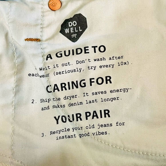 Madewell Skinny Jeans 9" High Rise Women's Size 29 Stretch Dark Wash - Picture 5 of 5